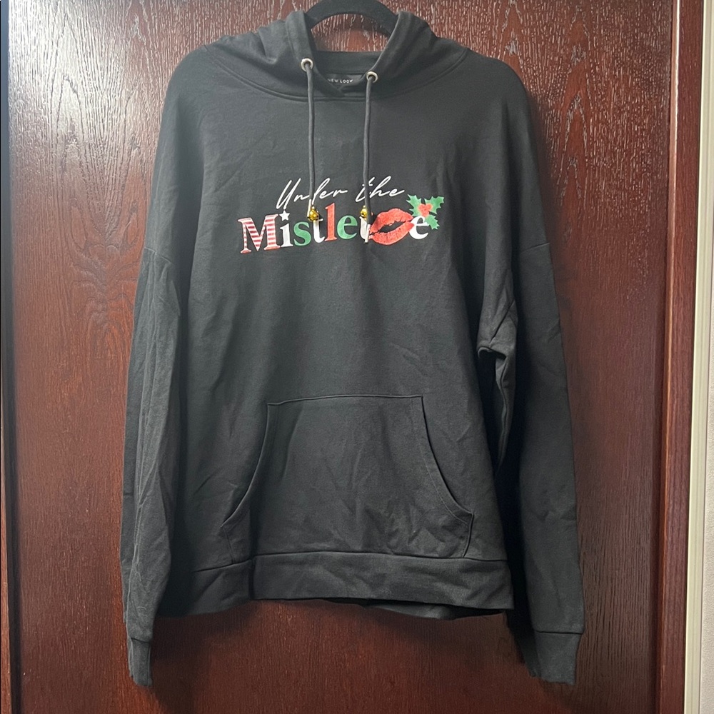 New Look Black Festive Hoodie